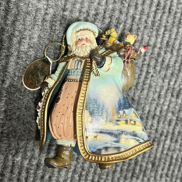 VTG‎ 2003 Thomas Kinkade Old World Santas Christmas Heirloom Ornaments Set Of 3 - Picture 7 of 14